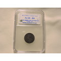 1931 Zuid Afrika 1/4 Penny Quarter Penny Farthing Graded AU 53 - BN