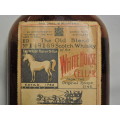 Vintage White Horse Whisky bottle and molded box