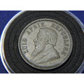 1893 ZAR 1 Penny Coin  1D   Paul Kruger coin