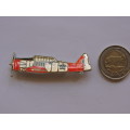 Aeroplane pin brooch