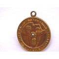 De Beers Industrial Diamond Division MEDALLION with genuine DIAMOND in middle.   Like Medal