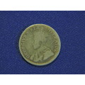 1925 SA Union 2 1/2 penny 3d Tickey silver coin with King Protea NOT Wreath.