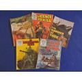Vintage War Comic Books Boek  x5  C1970 & 80`s