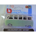 Bburago Volkswagen VW Kombi Van SAMBA ( Greeen & White ) like Hot Wheels