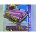 Hot Wheels FORD 56 Ford F-100 Pickup Bakkie ( Purple with flames ) Full metal heavy model.