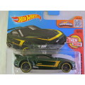 Hot Wheels FORD Mustang  Custom ( Green with yellow stripe )
