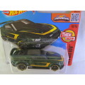 Hot Wheels FORD Mustang  Custom ( Green with yellow stripe )