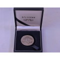 Proof 1982 R1 Silver Coin Springbok in SA Mint blue box
