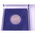 Proof 1988 R1 Silver Coin Les Hugenots  in SA Mint blue box