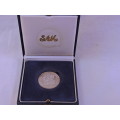 Proof 1986 R1 Silver Coin Year of Disabled  in SA Mint box