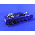 Hot Wheels 64 Chevy Chevrolet Impala ( Blue with Hot engine and exhausts ) # CHEVY BLOW OUT SALE #