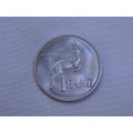 UNC 1988 South Africa R1 Springbok Rand Coin