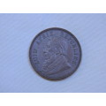 1894 ZAR 1 Penny Coin  1D Bronze Paul Kruger Coin