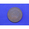 1894 ZAR 1 Penny Coin  1D Bronze Paul Kruger Coin