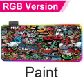 Graffiti Design Gaming Mouse Pad - RGB Border + 4 USB Port Hub (90 x 40 cm)