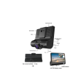 TRIPLE Camera Full HD Vehicle DVR Dash Cam- MED Quality-