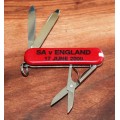 Victorinox - 58mm - Swiss Army Knife - (Classic SD) with SA v England 17 June 2000