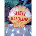 Shell gasoline painted shellshape sign