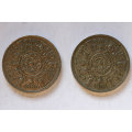 United Kingdom - 2 two Shilling coins