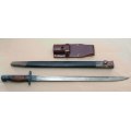 1907 Pattern Bayonet manufactured by Sanderson with SAP markings and leather scabbard & frog