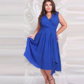 Dress-Blue lovely plus size dress
