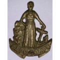 WWII.: -  African SA Army Cape Corps Cap Badge of WW`1
