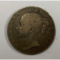1844 Queen Victoria British Silver Jubilee Head Crown.