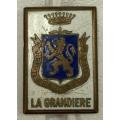 FRENCE MARINE `LA GRANDIERE` `DRAGO PARIS` LAPEL PIN BADGE ENAMELED