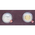 NELSON MANDELA : COMMEMORATIVE R5 COIN SET ( CERT NO 1302) in brown SAM box