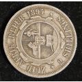 Silver 1894 2 shillings