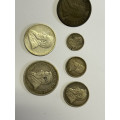 6 X 1892 COINS  CONSIST OF 1D, 3D, 6D, 1S, 2S AND 2 1/2 SHILLING (CONDITION AS PER PHOTOS)