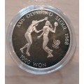 1986 SILVER OLYMPIAD SEOUL 1000 WIN MEDAL