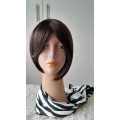 Full cap synthetic wig with a side bang