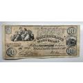 1861 T - 28 $10 The Confederate States Of America Note - Civil War Era