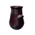 1920 Vintage Fulper Pottery Dark Purple Wisteria Flambe Glaze Handle Vase