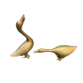 Vintage Brass Geese Duck Figurines 2 Set 7`- 9`
