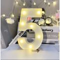 LED Number Tabletop Light /party decor/22cm /5