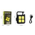 2 x powerful rechargeable mini cob 3 light modes torch