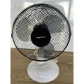 35cm desk fan (black and white) 40w