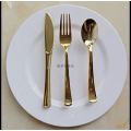 Elegant gold Plastic Tablespoons ,forks and knives - Set Of 10