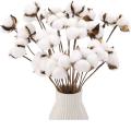 6 pack Artificial Cotton Flowers Stems Home deco wedding Decor