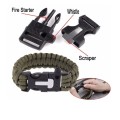 Outdoor Paracord Survival Watch Bracelet with Compass Whistle