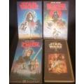 4 x Collectable STAR WARS VHS Tapes
