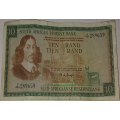 2nd Issue T.W de Jongh 10 rand bank note