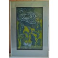 Carole Woolf (Kesner) - Limited Edition Etching 'The Tempest' 2/5 signed C Woolf Feb '79