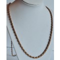 Vintage two tone (copper and gold tone) chain necklace