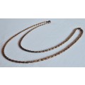 Vintage two tone (copper and gold tone) chain necklace