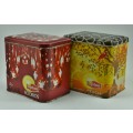 Pair of collectible contemporary Lipton Tea tins - Rooibos and Peach