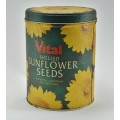 Vintage Collectible Vital Shelled Sunflower Seeds Tin