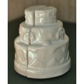 Collectible Porcelain Wedding Cake Salt and Pepper